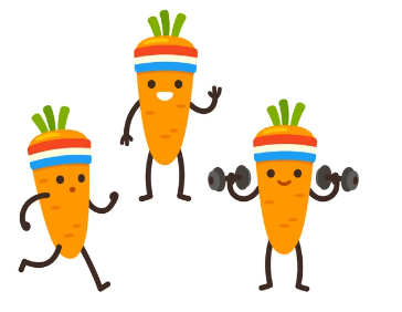 Cenouras esportistas